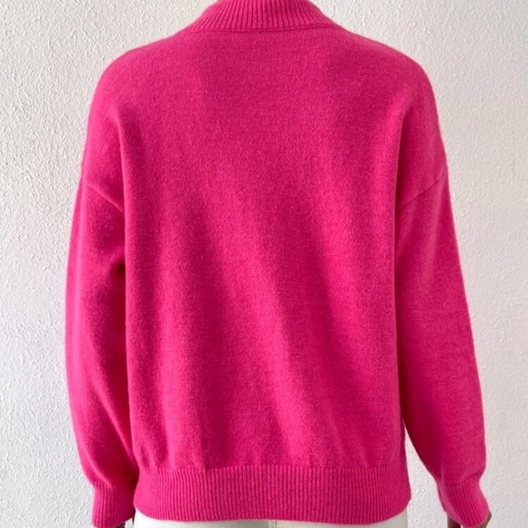 Mock Neck Drop Shoulder Sweater - Picture 2 of 4